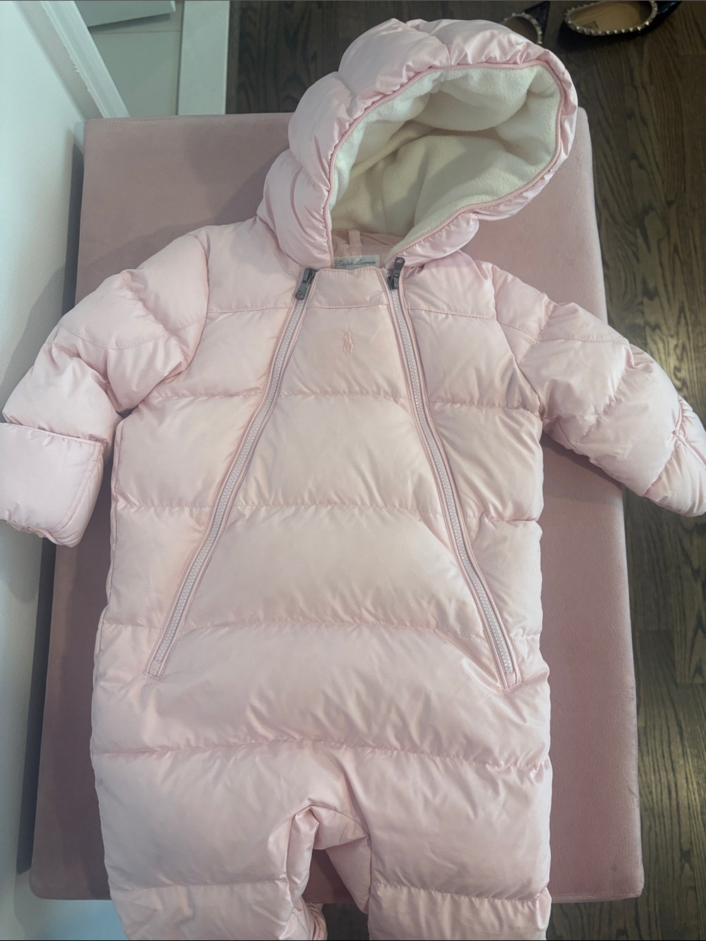 Ralph Lauren Light Pink Padded Infant Sleep Sack Bunting